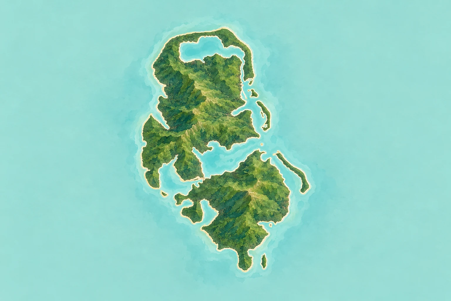 Carte illustrée de Huahine Nui et Huahine Iti, avec les repères de Fare, Maeva, Maroe et Avea.