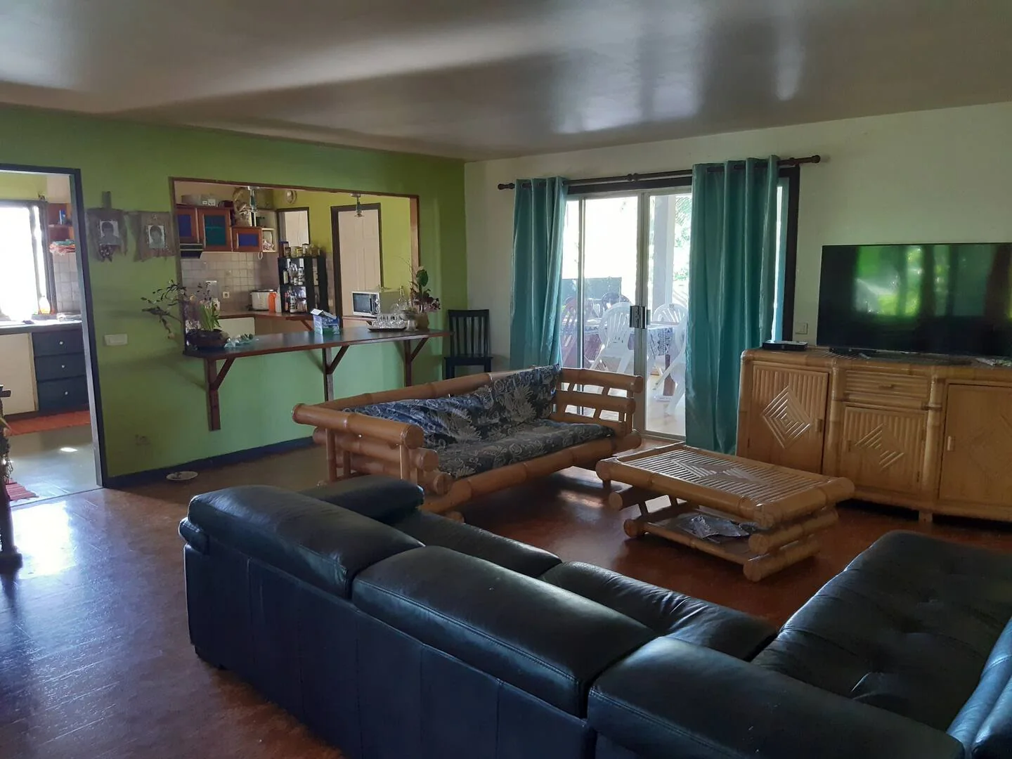 Salon commun de la Pension Poe Huahine
